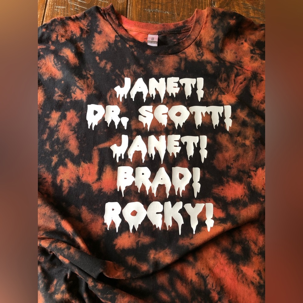 Rocky Horror Picture Show T-shirt handmade TieDye